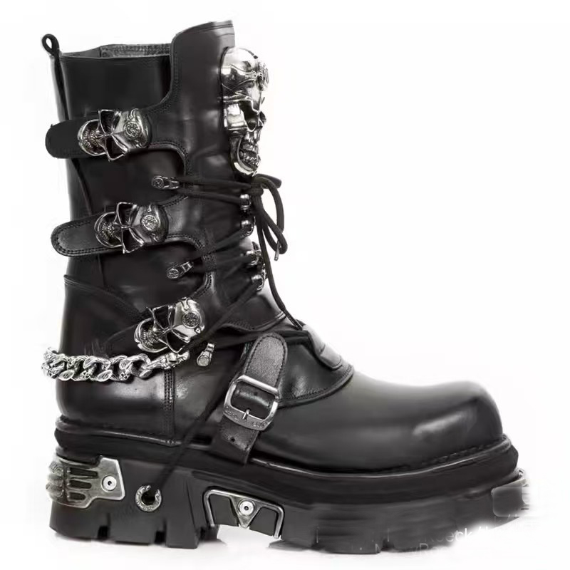 Motorcycle Chain - แฟชั่นผู้ชายของแท้หนังรถจักรยานยนต์ Goth Skull Punk ใหม่ Unisex