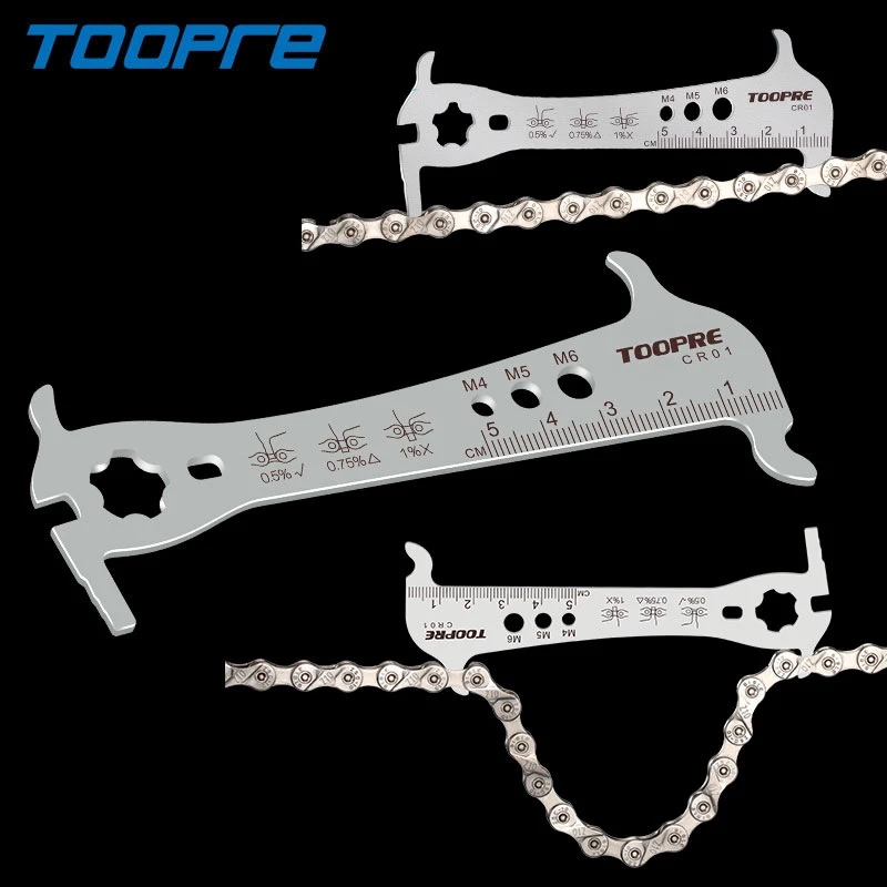 Chain Breaker - โซ่จักรยาน toopre 6-in-1ที่วัดโซ่จักรยานเสือภูเขาสแตนเลสวัดตัวบ่งชี้การสึกหรอเครื่องมือซ่อมจักรยาน MTB อุปกรณ์เสริม