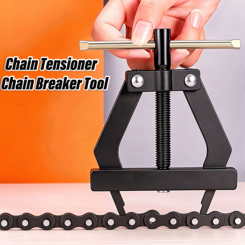 Chain Kit Motorcycle - ชุดเครื่องมือโซ่จักรยานยนต์และจักรยาน ความแข็งสูง ตัวตัดโซ่แบบลูกกลิ้ง ตัวปรับความตึง ตัวยึดโซ่สำหรับซ่อมแซมโซ่รถเก็บเกี่ยว