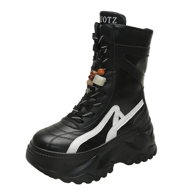 รองเท้าบูทผู้หญิงแบบหนา 8 ซม.  - Motorcycle Chain บทวิจารณ์และราคา