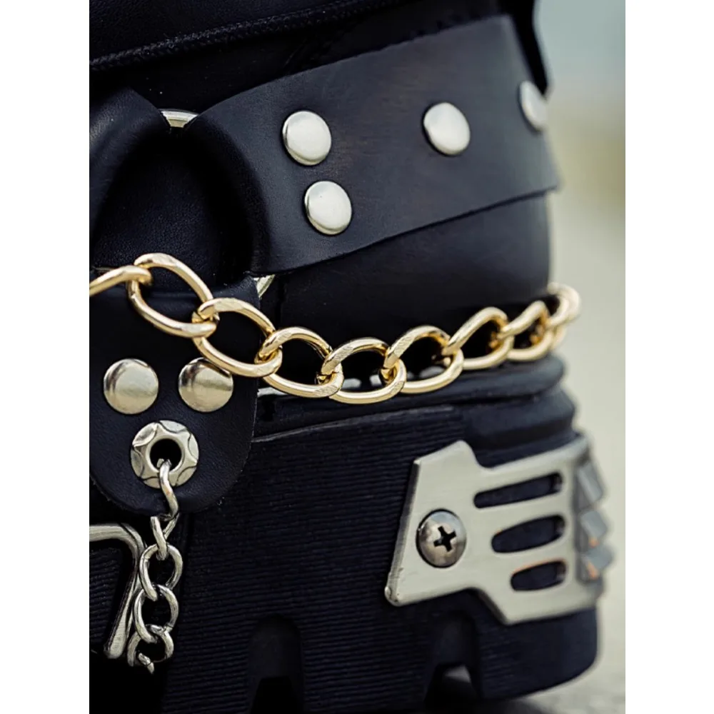 รองเท้าบูทหนังแท้สำหรับผู้ชาย  - Motorcycle Chain บทวิจารณ์และราคา