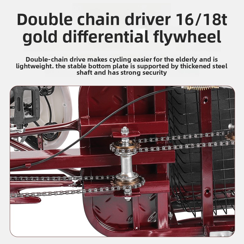 รถสามล้อถีบสำหรับผู้ใหญ่ สีชมพ - Bicycle Chain บทวิจารณ์และราคา