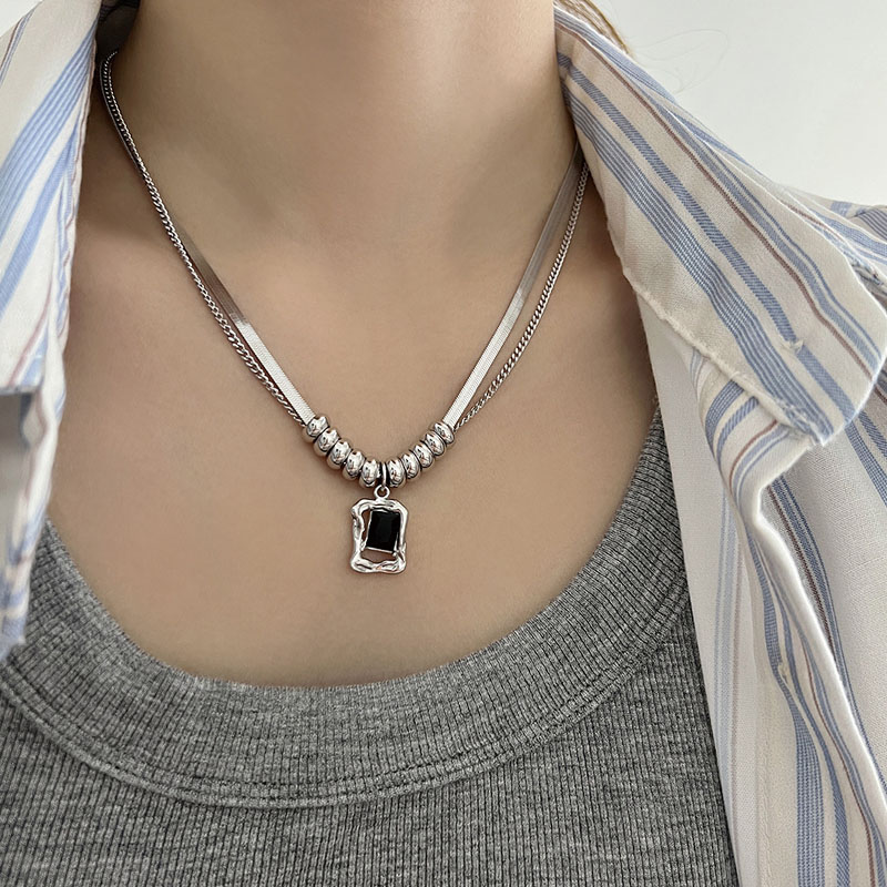 Layeredโซ่สแตนเลสChokerสร้อยคอ - Xcm Chain บทวิจารณ์และราคา
