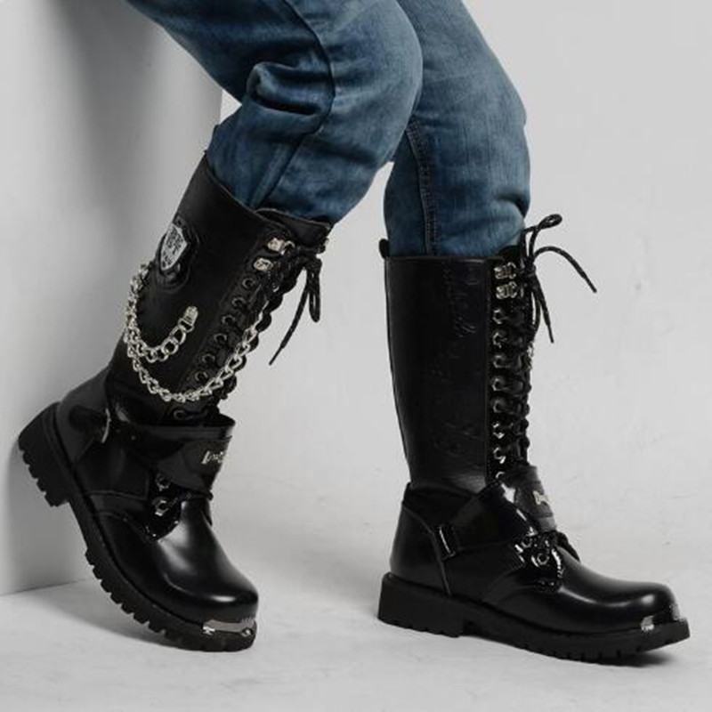 รองเท้าบูทมอเตอร์ไซค์ผู้ชายสุด - Steel Chain บทวิจารณ์และราคา