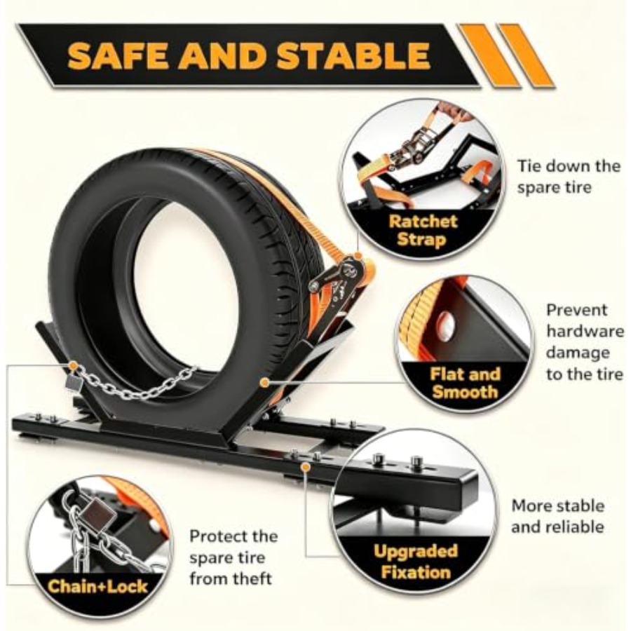 แร็คยางอะไหล่สำหรับรถบรรทุกขนา - Steel Chain บทวิจารณ์และราคา