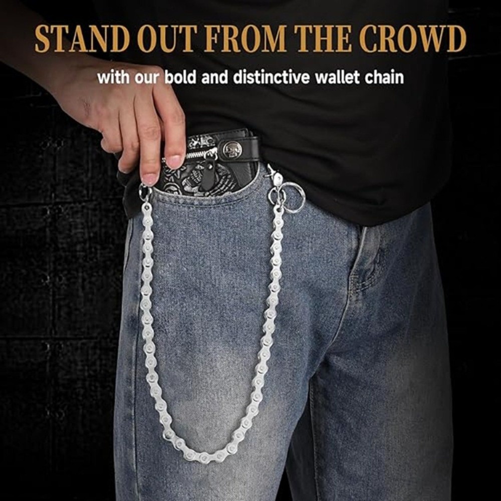 สร้อยเอวโลหะสไตล์ฮิปฮอปสีเงิน  - Bicycle Chain บทวิจารณ์และราคา