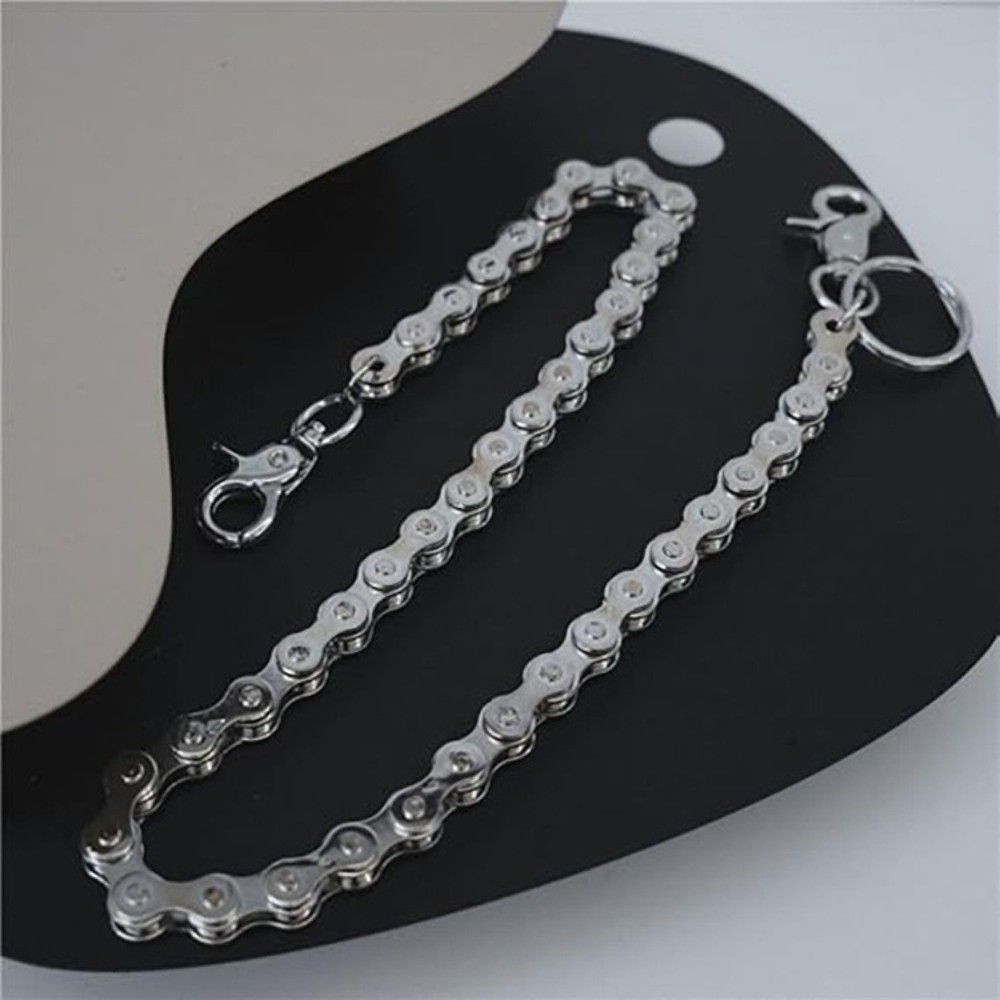 สร้อยเอวโลหะสไตล์ฮิปฮอปสีเงิน  - Bicycle Chain บทวิจารณ์และราคา
